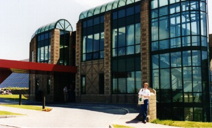 René in front of
 Apple Cork (JPEG, 34 Kb)