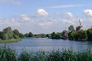 Two of the three windmills in Weesp (JPEG, 14 Kb)